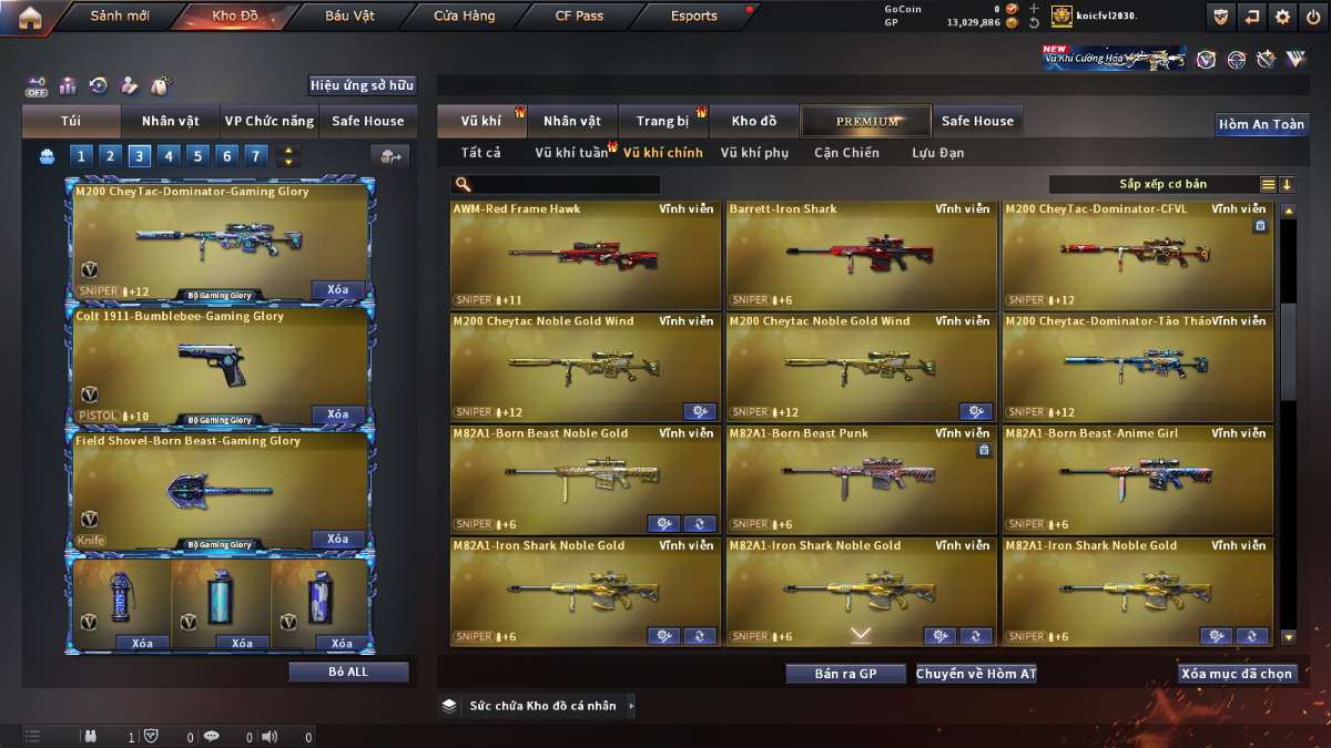 shop acc cf uy tin gia re